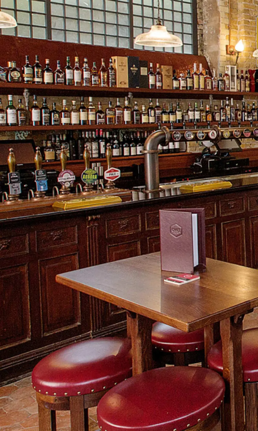 Whisky and spirits on the back bar at The Catherine Eddowes